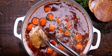 AV петух в вине рецепт