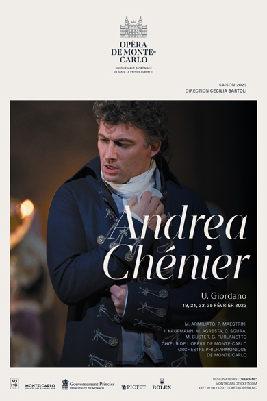 OPERA affiche andrea chénier OMC2023